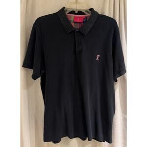 Vicomte A. Men s 100% Pima Cotton S/S Polo Shirt XL Navy w/Embroidered Logo
